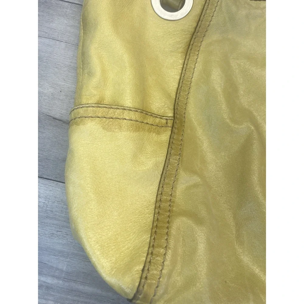 Fossil Hathaway Tote Bag Medium Yellow Leather Shoulder Handbag Purse